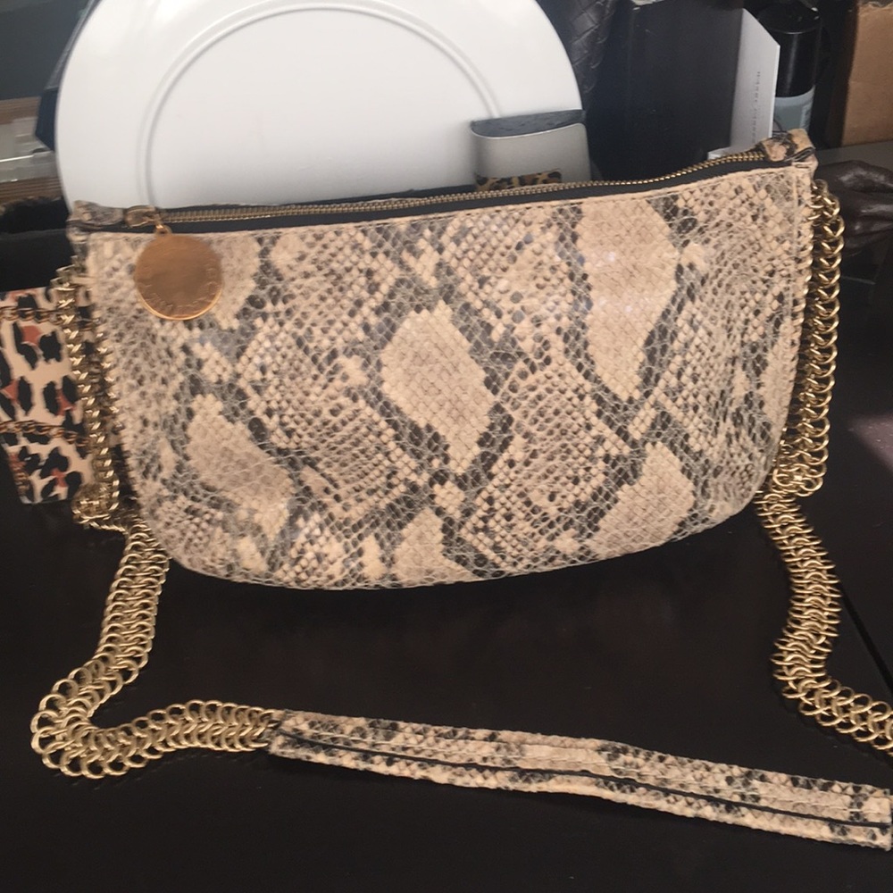 Stella Mccartney Python Print Crossbody Bad, Euc - image 1